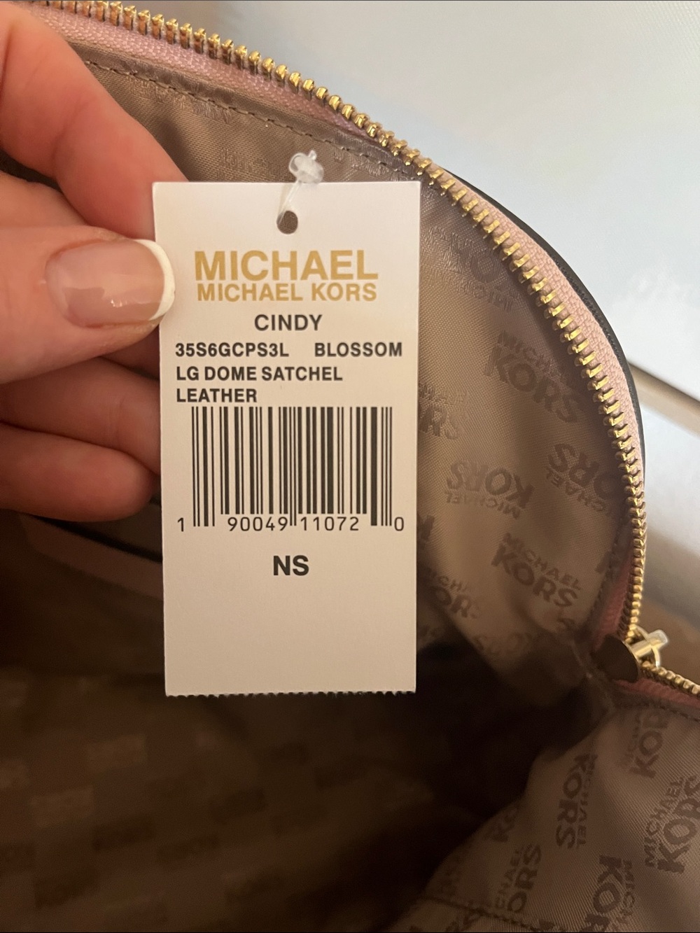 Michael Kors Light Pink Saffiano Dome Satchel with Gold Hardware - Picture 10 of 10